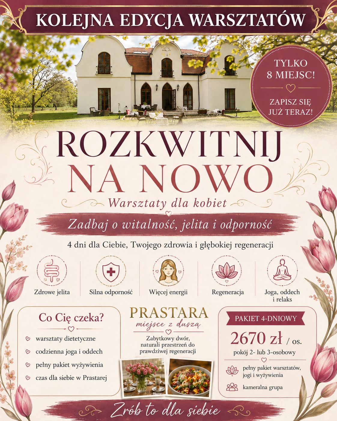 "Rozkwitnij na nowo" kuracja naturalna dla kobiet 8-11 października 2026